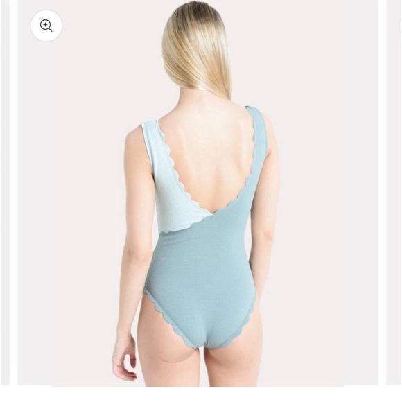 Marysia two tone canyon point scalloped swimsuit - Picture 2 of 8